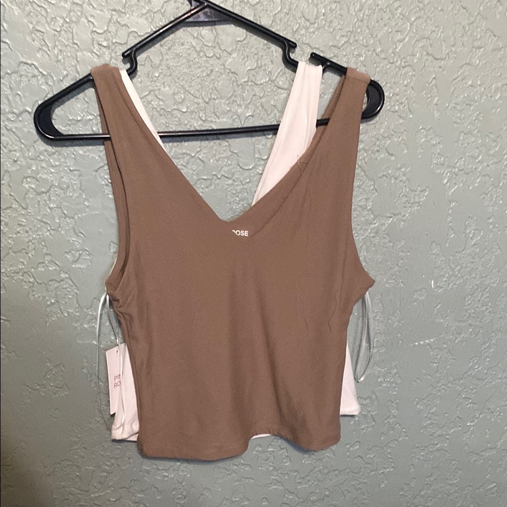 Women's Tan Sleeveless Top